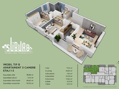 Buftea Apartament 3 camere The Suburb